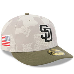 San Diego Padres New Era 2025 Armed Forces Day 59FIFTY Fitted Hat - Light Beige/Olive Hats