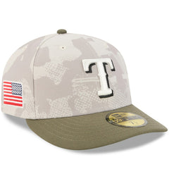 Texas Rangers New Era 2025 Armed Forces Day 59FIFTY Fitted Hat - Light Beige/Olive Hats