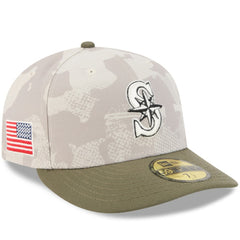 Seattle Mariners New Era 2025 Armed Forces Day 59FIFTY Fitted Hat - Light Beige/Olive Hats