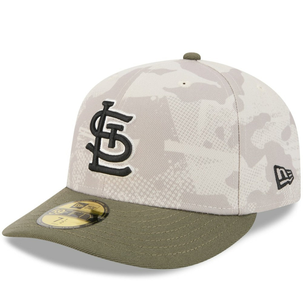 St. Louis Cardinals New Era 2025 Armed Forces Day 59FIFTY Fitted Hat - Light Beige/Olive Hats