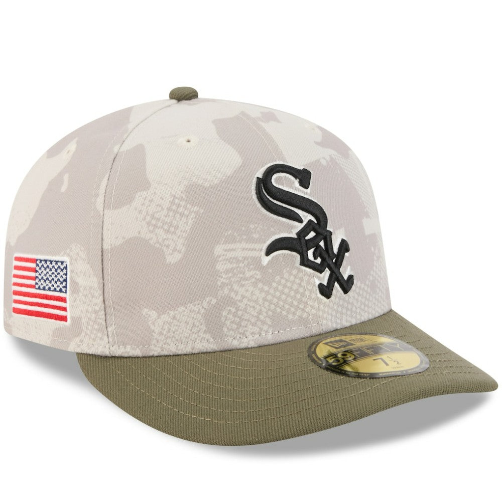 Chicago White Sox New Era 2025 Armed Forces Day 59FIFTY Fitted Hat - Light Beige/Olive Hats