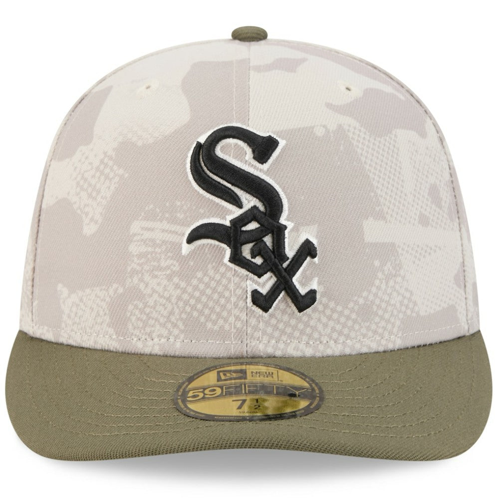 Chicago White Sox New Era 2025 Armed Forces Day 59FIFTY Fitted Hat - Light Beige/Olive Hats