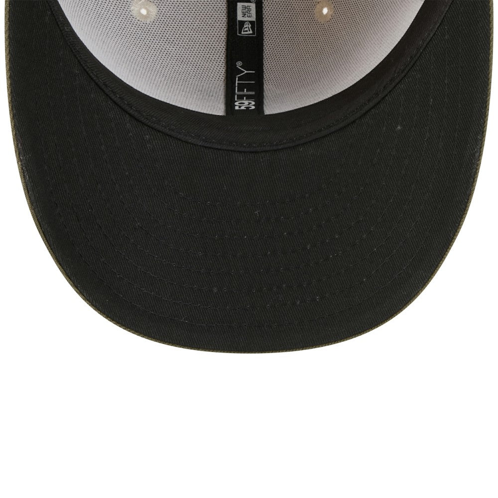 Cleveland Guardians New Era 2025 Armed Forces Day 59FIFTY Fitted Hat - Light Beige/Olive Hats