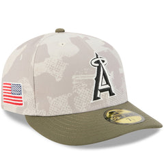 Los Angeles Angels New Era 2025 Armed Forces Day 59FIFTY Fitted Hat - Light Beige/Olive Hats