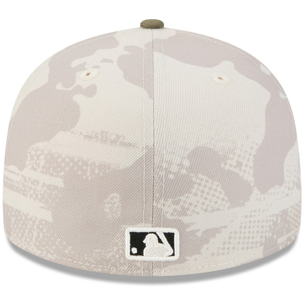 Los Angeles Angels New Era 2025 Armed Forces Day 59FIFTY Fitted Hat - Light Beige/Olive Hats