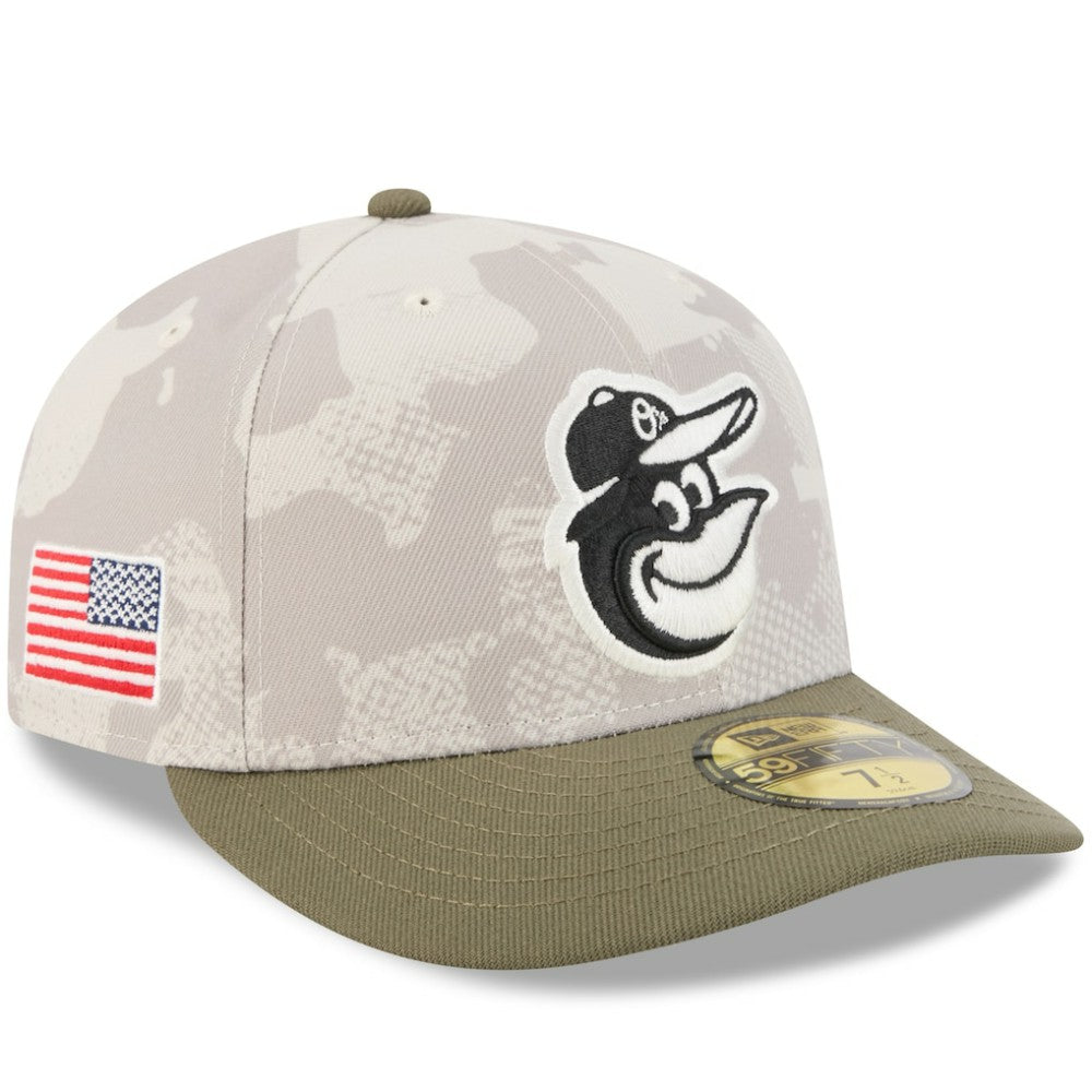 Baltimore Orioles New Era 2025 Armed Forces Day 59FIFTY Fitted Hat - Light Beige/Olive Hats