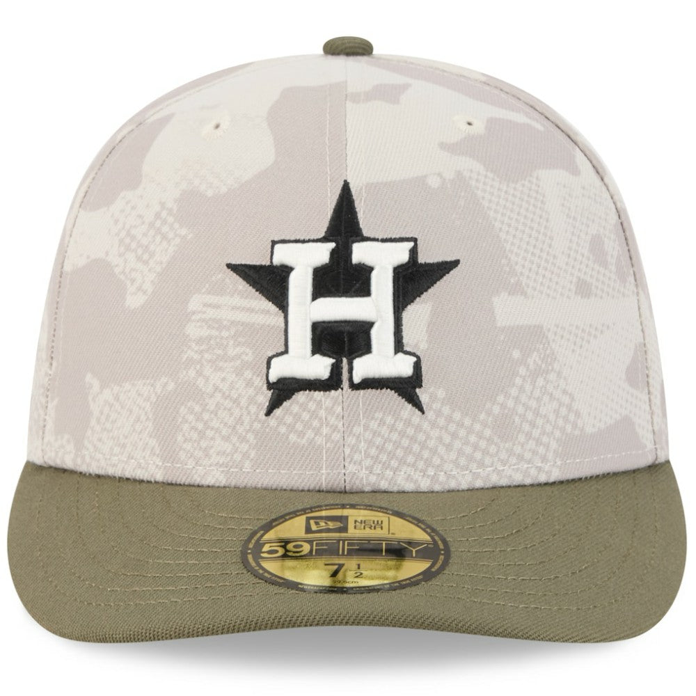 Houston Astros New Era 2025 Armed Forces Day 59FIFTY Fitted Hat - Light Beige/Olive Hats