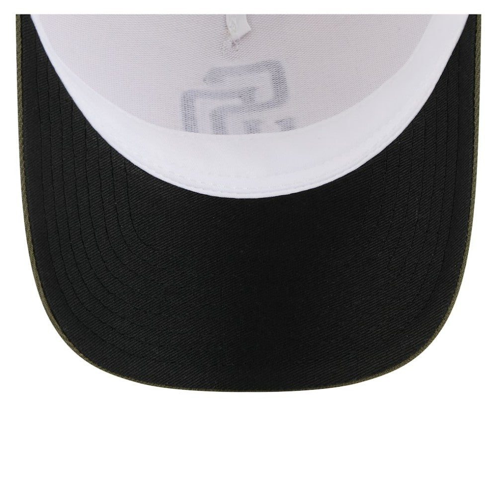 San Diego Padres New Era 2025 Armed Forces Day 9FORTY M-Crown A-Frame Adjustable Hat - Light Beige/Olive Hats