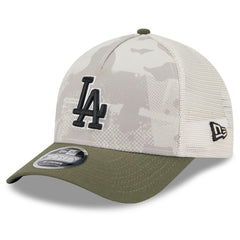 Los Angeles Dodgers New Era 2025 Armed Forces Day 9FORTY M-Crown A-Frame Adjustable Hat - Light Beige/Olive Hats