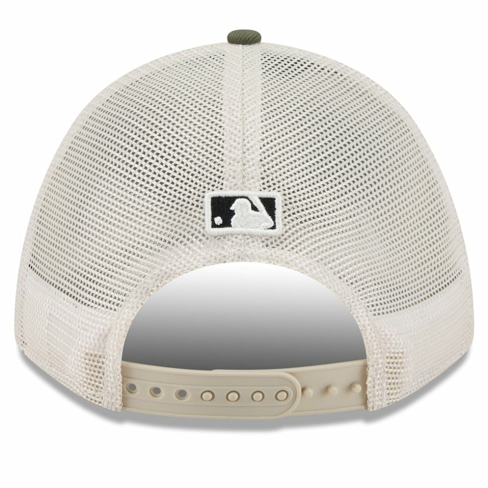 Chicago Cubs New Era 2025 Armed Forces Day 9FORTY M-Crown A-Frame Adjustable Hat - Light Beige/Olive Hats