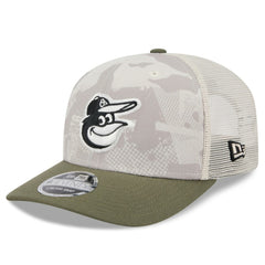 Baltimore Orioles New Era 2025 Armed Forces Day 9SEVENTY Stretch-Snap Hat - Light Beige/Olive Hats