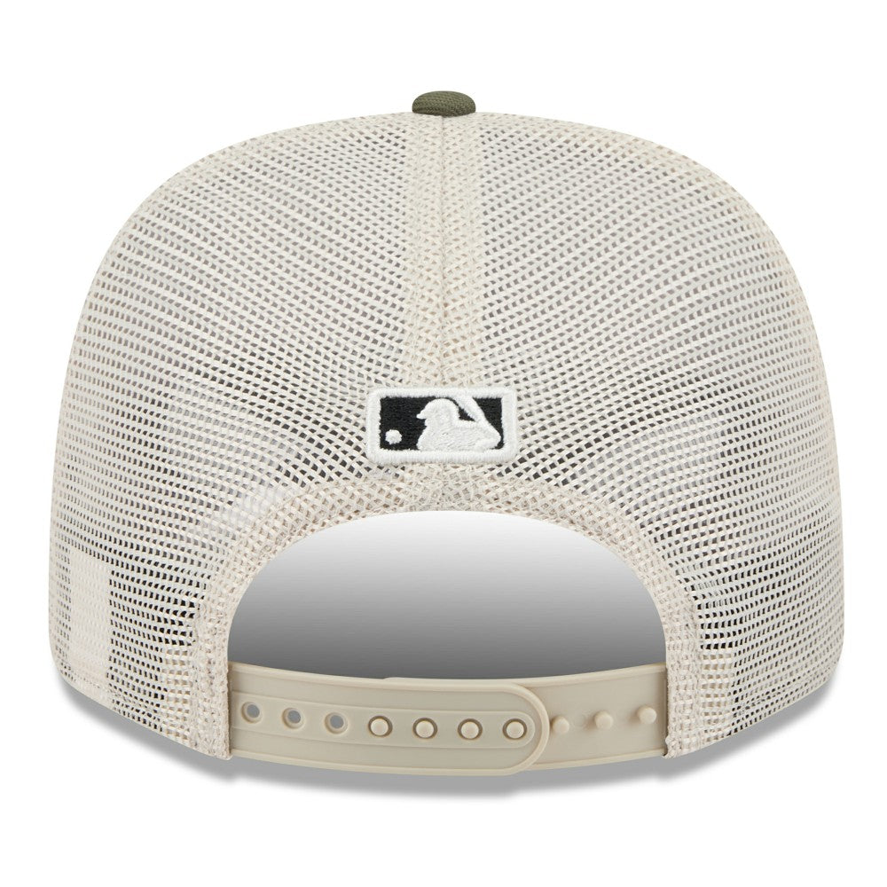 Miami Marlins New Era 2025 Armed Forces Day 9SEVENTY Stretch-Snap Hat - Light Beige/Olive Hats