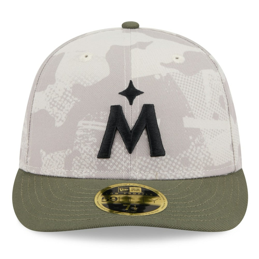 Minnesota Twins New Era 2025 Armed Forces Day Low Profile 59FIFTY Fitted Hat - Light Beige/Olive Hats