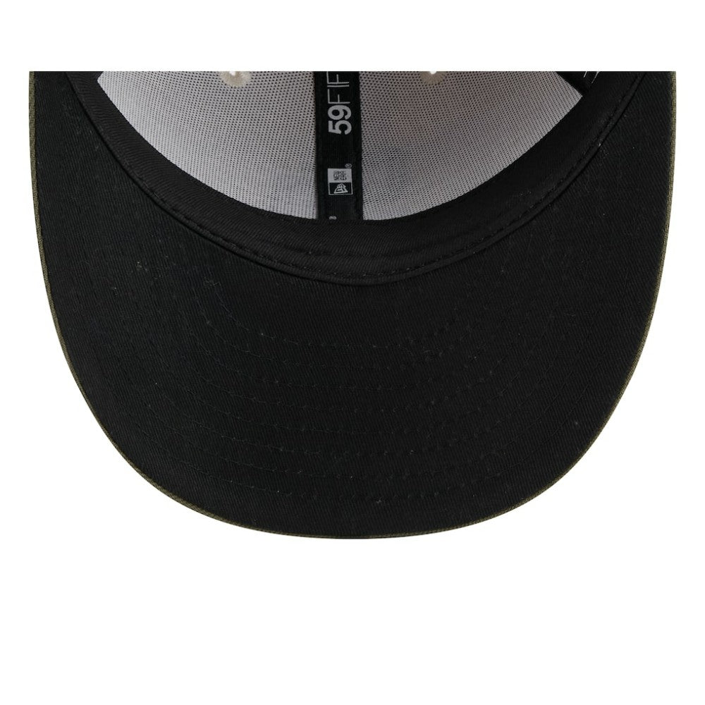 San Diego Padres New Era 2025 Armed Forces Day Low Profile 59FIFTY Fitted Hat - Light Beige/Olive Hats