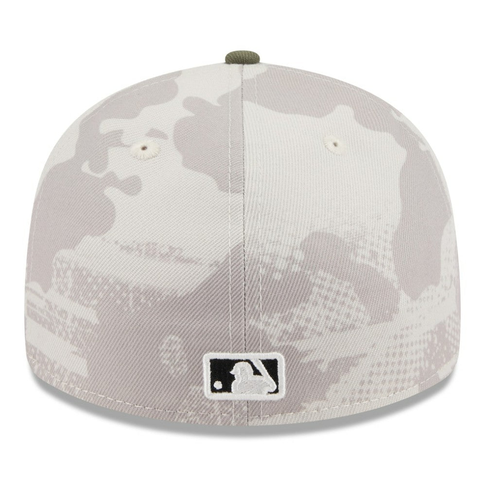 San Francisco Giants New Era 2025 Armed Forces Day Low Profile 59FIFTY Fitted Hat - Light Beige/Olive Hats