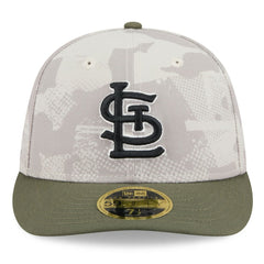 St. Louis Cardinals New Era 2025 Armed Forces Day Low Profile 59FIFTY Fitted Hat - Light Beige/Olive Hats