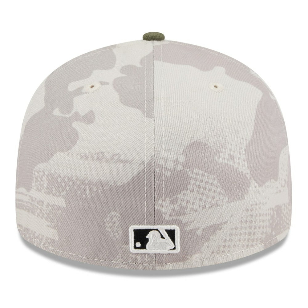 Tampa Bay Rays New Era 2025 Armed Forces Day Low Profile 59FIFTY Fitted Hat - Light Beige/Olive Hats