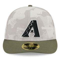 Arizona Diamondbacks New Era 2025 Armed Forces Day Low Profile 59FIFTY Fitted Hat - Light Beige/Olive Hats