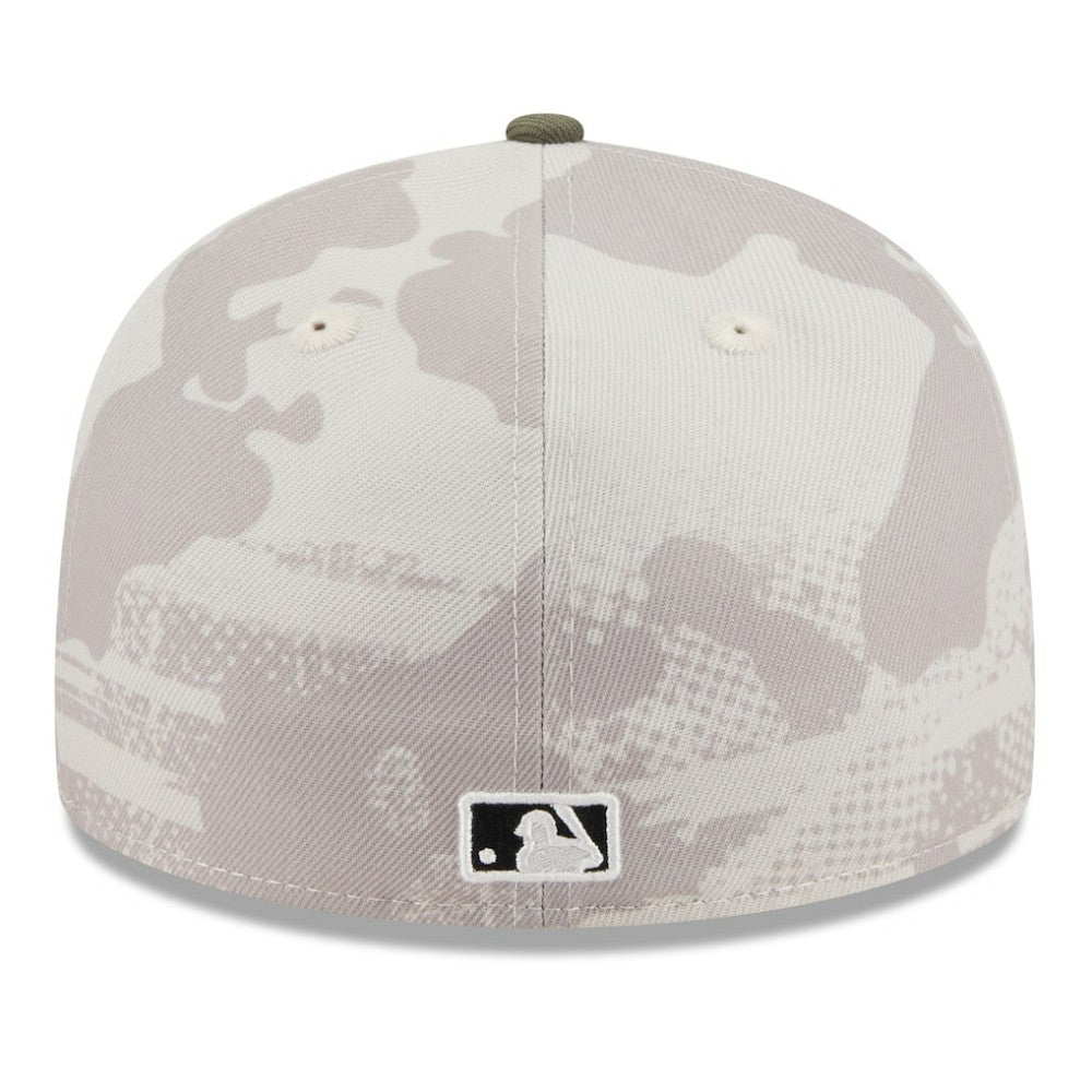Chicago White Sox New Era 2025 Armed Forces Day Low Profile 59FIFTY Fitted Hat - Light Beige/Olive Hats