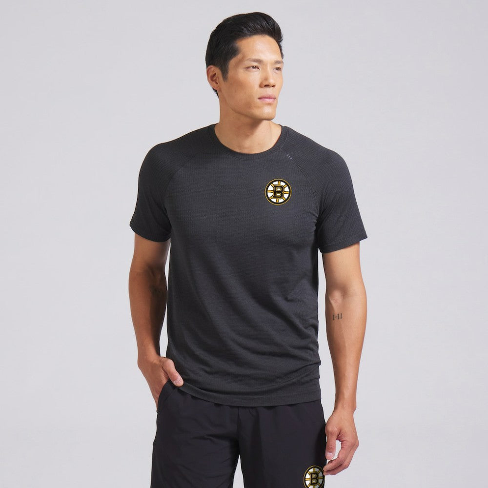 Boston Bruins lululemon Metal Vent Tech Short-Sleeve Shirt - Graphite Grey | US 202165043