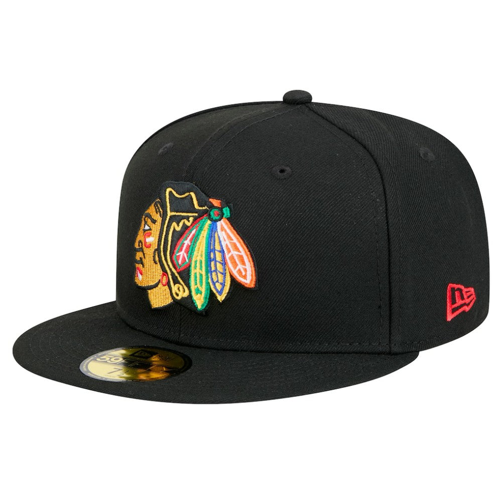 Chicago Blackhawks New Era Core 59FIFTY Fitted Hat - Black | US 202165699