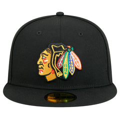 Chicago Blackhawks New Era Core 59FIFTY Fitted Hat - Black | US 202165699