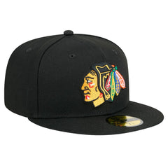Chicago Blackhawks New Era Core 59FIFTY Fitted Hat - Black | US 202165699