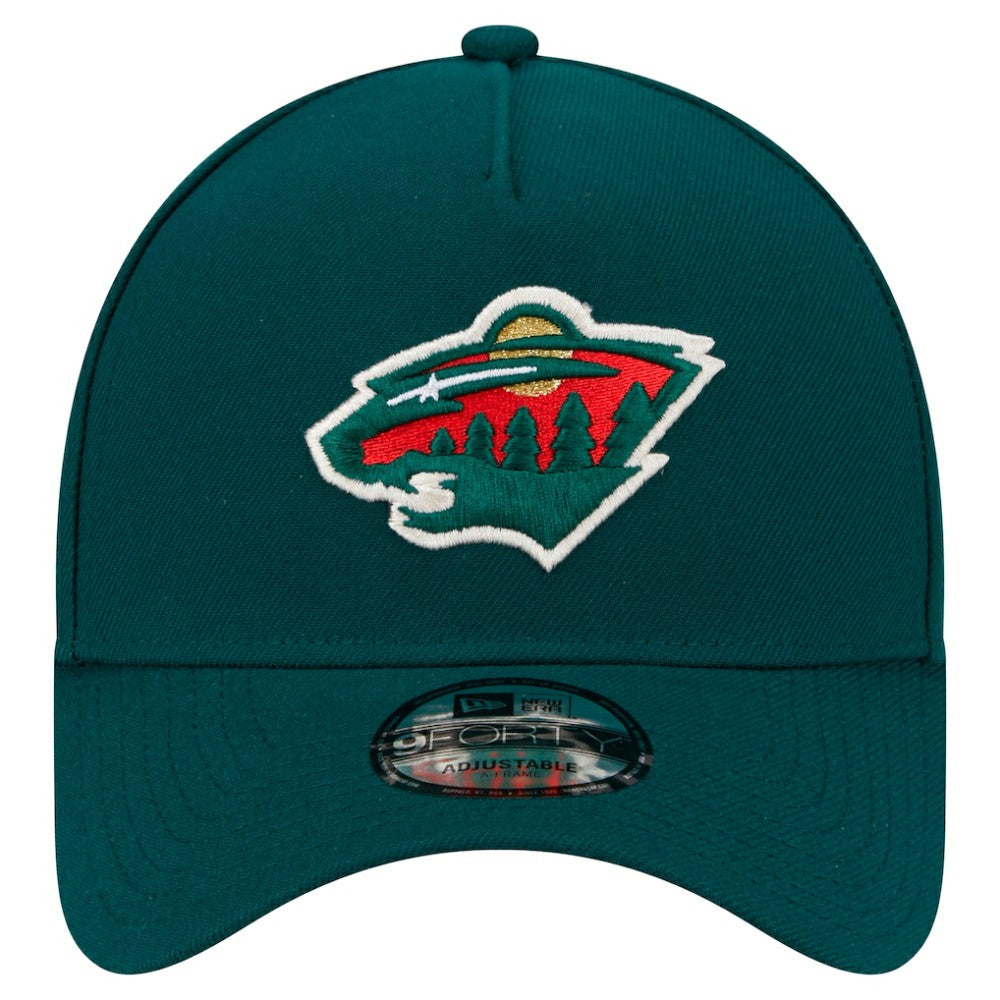 Minnesota Wild New Era Core A-Frame 9FORTY Adjustable Hat - Green | US 202165720