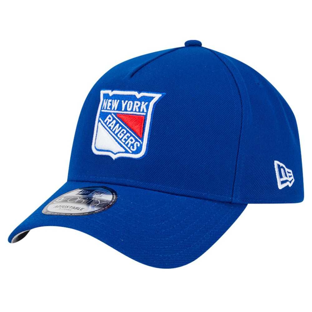 New York Rangers New Era Core A-Frame 9FORTY Adjustable Hat - Blue | US 202165744