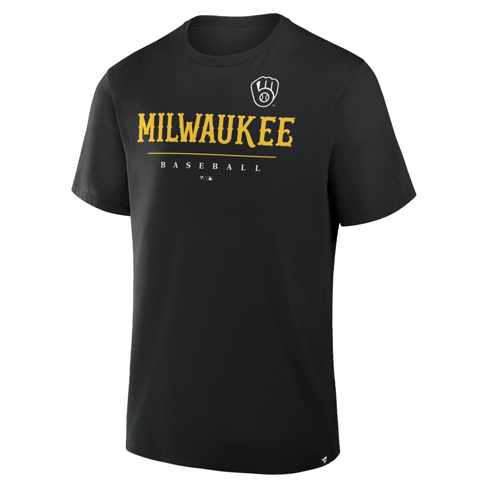 Milwaukee Brewers Fanatics Color Pop Legacy Clubhouse T-Shirt - Black T-shirts