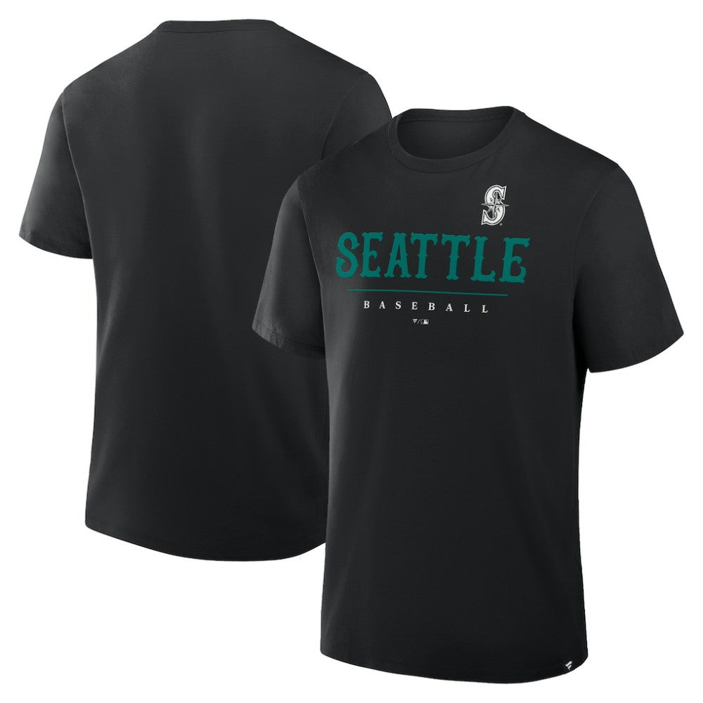 Seattle Mariners Fanatics Color Pop Legacy Clubhouse T-Shirt - Black T-shirts