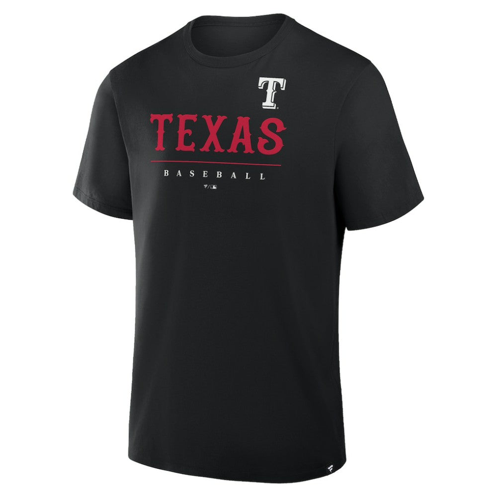Texas Rangers Fanatics Color Pop Legacy Clubhouse T-Shirt - Black T-shirts