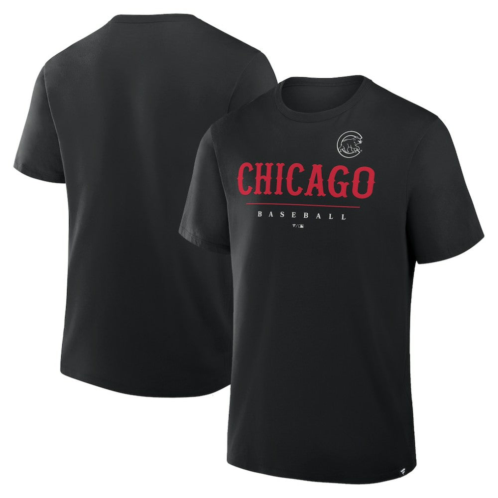 Chicago Cubs Fanatics Color Pop Legacy Clubhouse T-Shirt - Black T-shirts