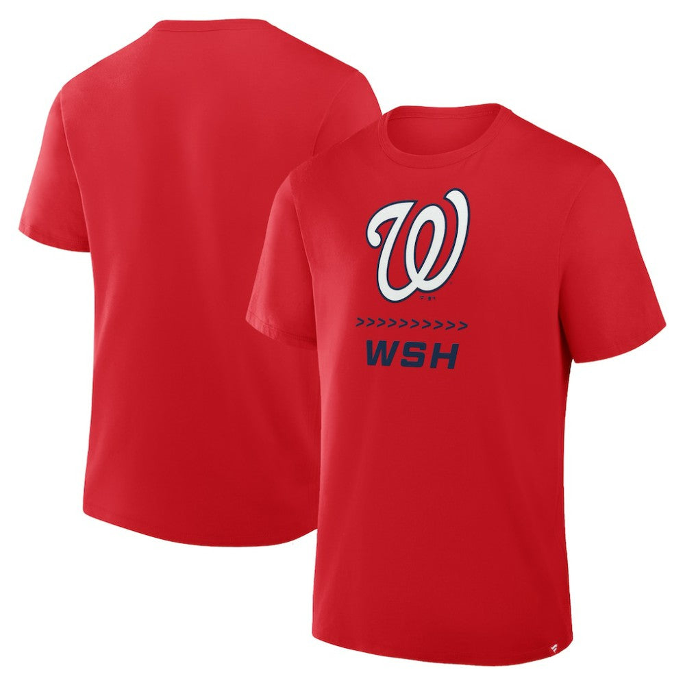 Washington Nationals Fanatics Clubhouse Legacy Side Swipe T-Shirt - Red T-shirts
