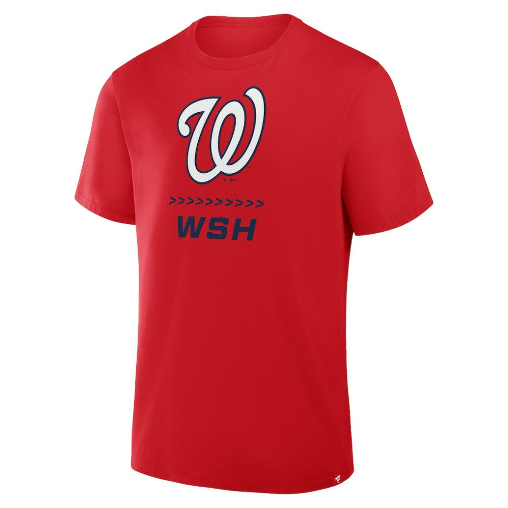 Washington Nationals Fanatics Clubhouse Legacy Side Swipe T-Shirt - Red T-shirts