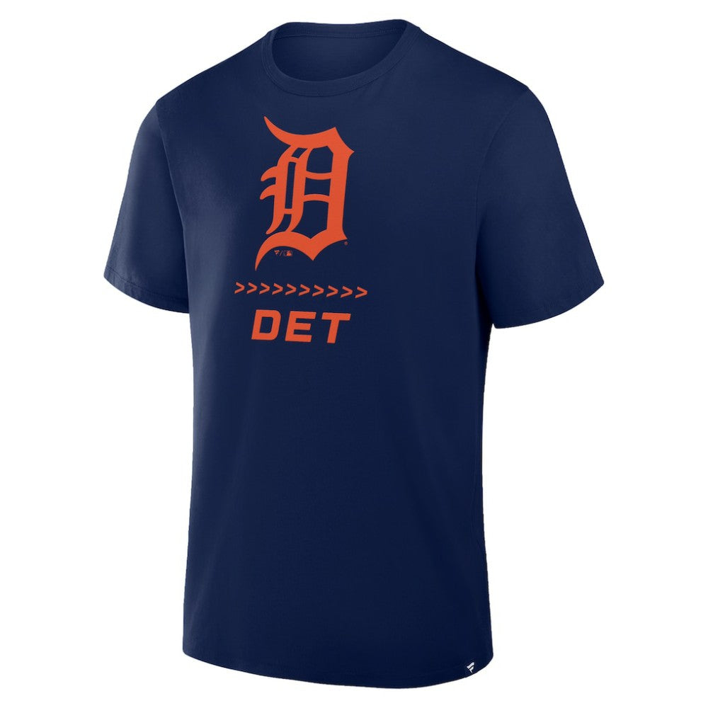 Detroit Tigers Fanatics Clubhouse Legacy Side Swipe T-Shirt - Navy T-shirts