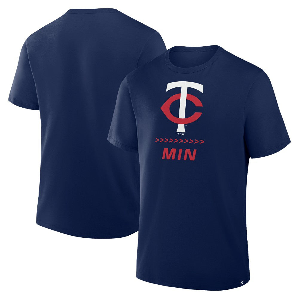 Minnesota Twins Fanatics Clubhouse Legacy Side Swipe T-Shirt - Navy T-shirts