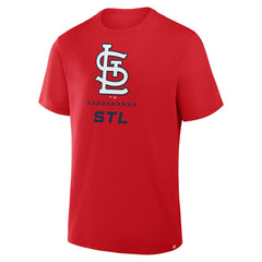 St. Louis Cardinals Fanatics Clubhouse Legacy Side Swipe T-Shirt - Red T-shirts