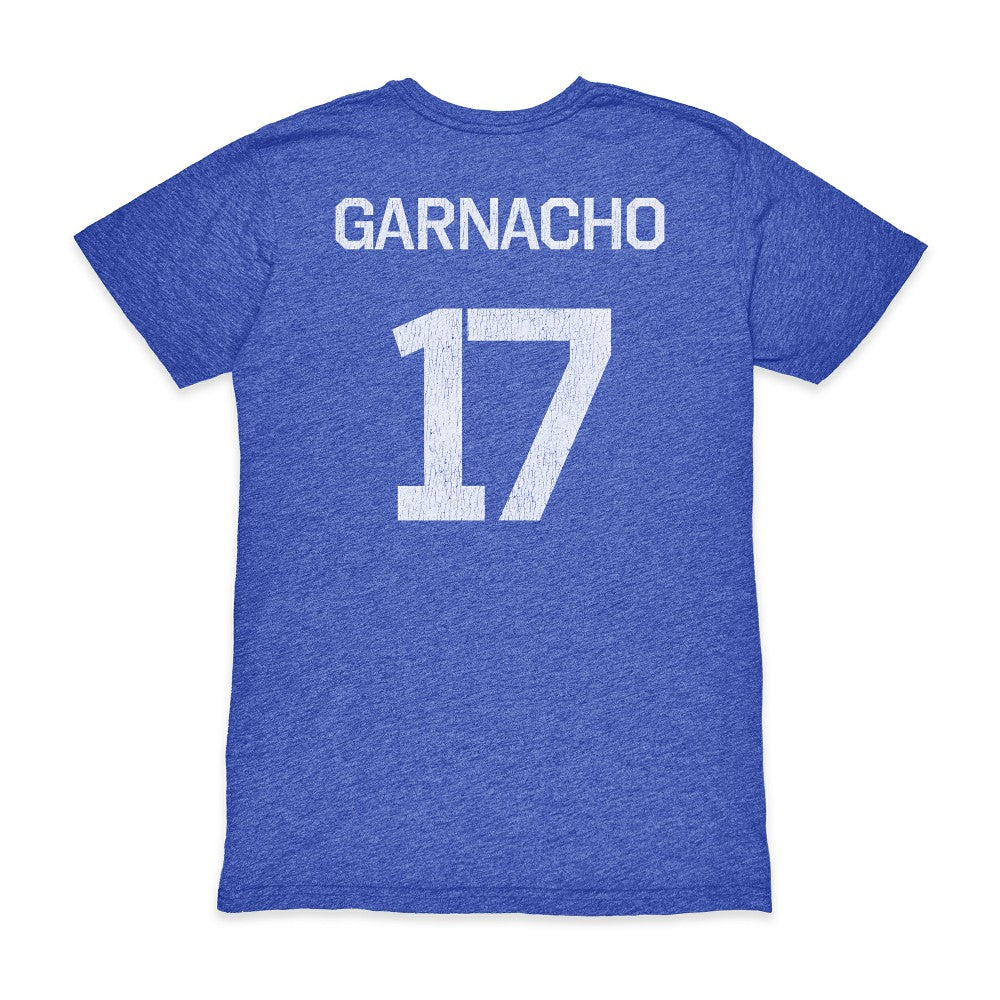 Alejandro Garnacho Argentina National Team 1863FC Player Vintage Tri-Blend T-Shirt Blue
