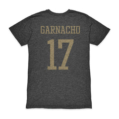 Alejandro Garnacho Argentina National Team 1863FC Player Vintage Tri-Blend T-Shirt Black