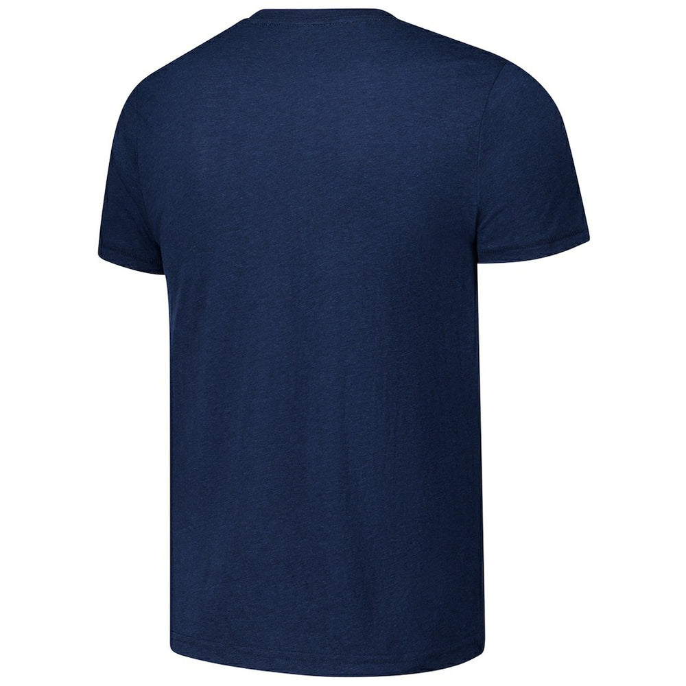 Chicago Bears Homage Unisex Ruffle Some Feathers Tri-Blend T-Shirt - Navy T-shirts