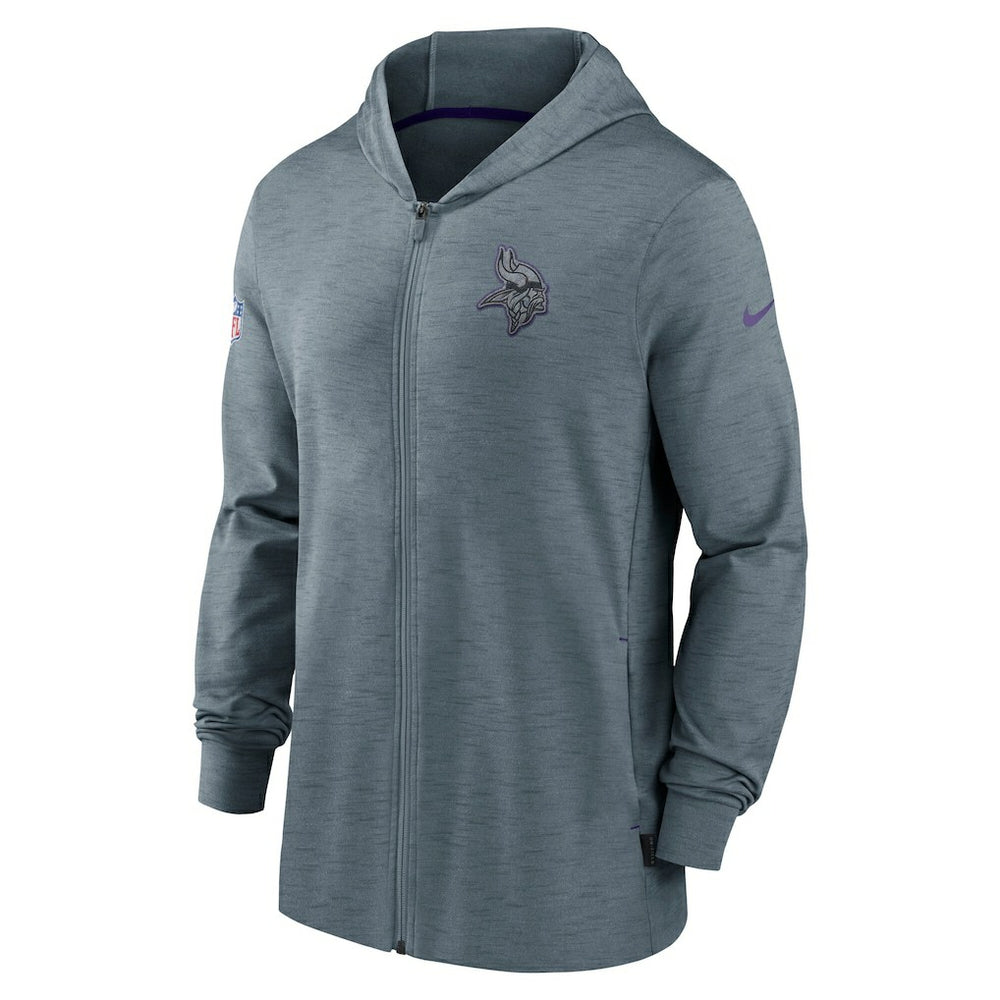 Minnesota Vikings 2022/23 Sideline Pop Performance Full-Zip Hoodie - Gray Hoodies
