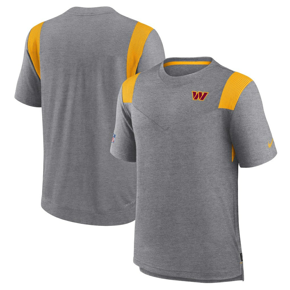 Washington Commanders Sideline Tonal Logo Performance Player T-Shirt - Charcoal T-shirts