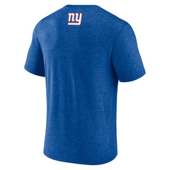 New York Giants Tri-Blend Helmet End Around T-Shirt - Heather Royal T-shirts