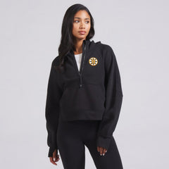 Boston Bruins lululemon Women's Scuba Oversized Half-Zip Hoodie - Black | US 202168468
