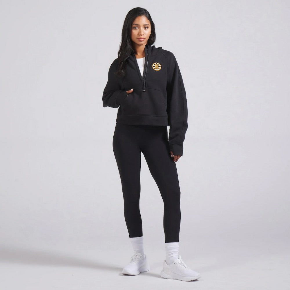 Boston Bruins lululemon Women's Scuba Oversized Half-Zip Hoodie - Black | US 202168468
