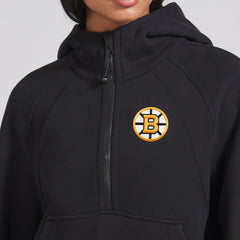 Boston Bruins lululemon Women's Scuba Oversized Half-Zip Hoodie - Black | US 202168468