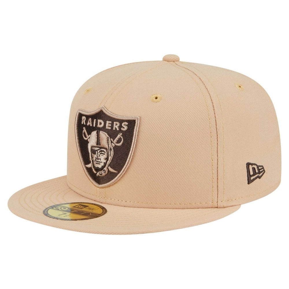Las Vegas Raiders New Era Candied Pecan 59FIFTY Fitted Hat - Tan Hats