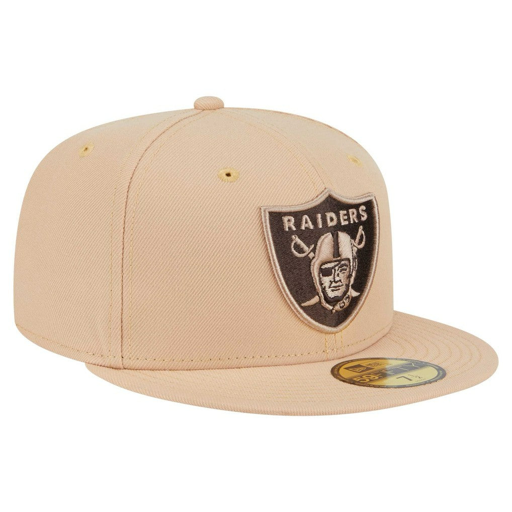 Las Vegas Raiders New Era Candied Pecan 59FIFTY Fitted Hat - Tan Hats