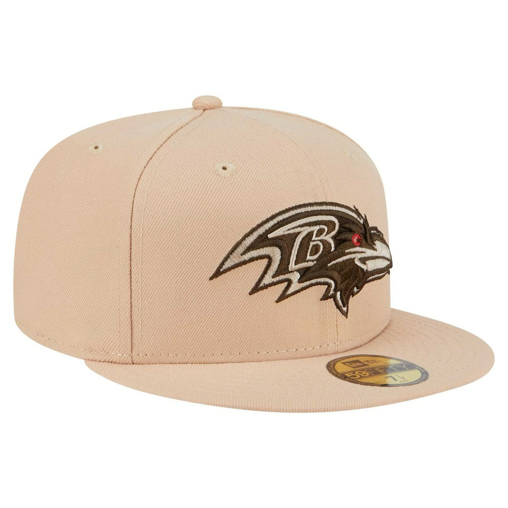 Baltimore Ravens New Era Candied Pecan 59FIFTY Fitted Hat - Tan Hats